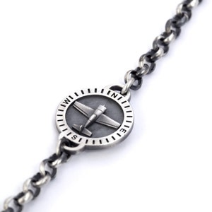 Extra 300 Airplane Charm Bracelet: Sterling Silver Aviation Jewelry