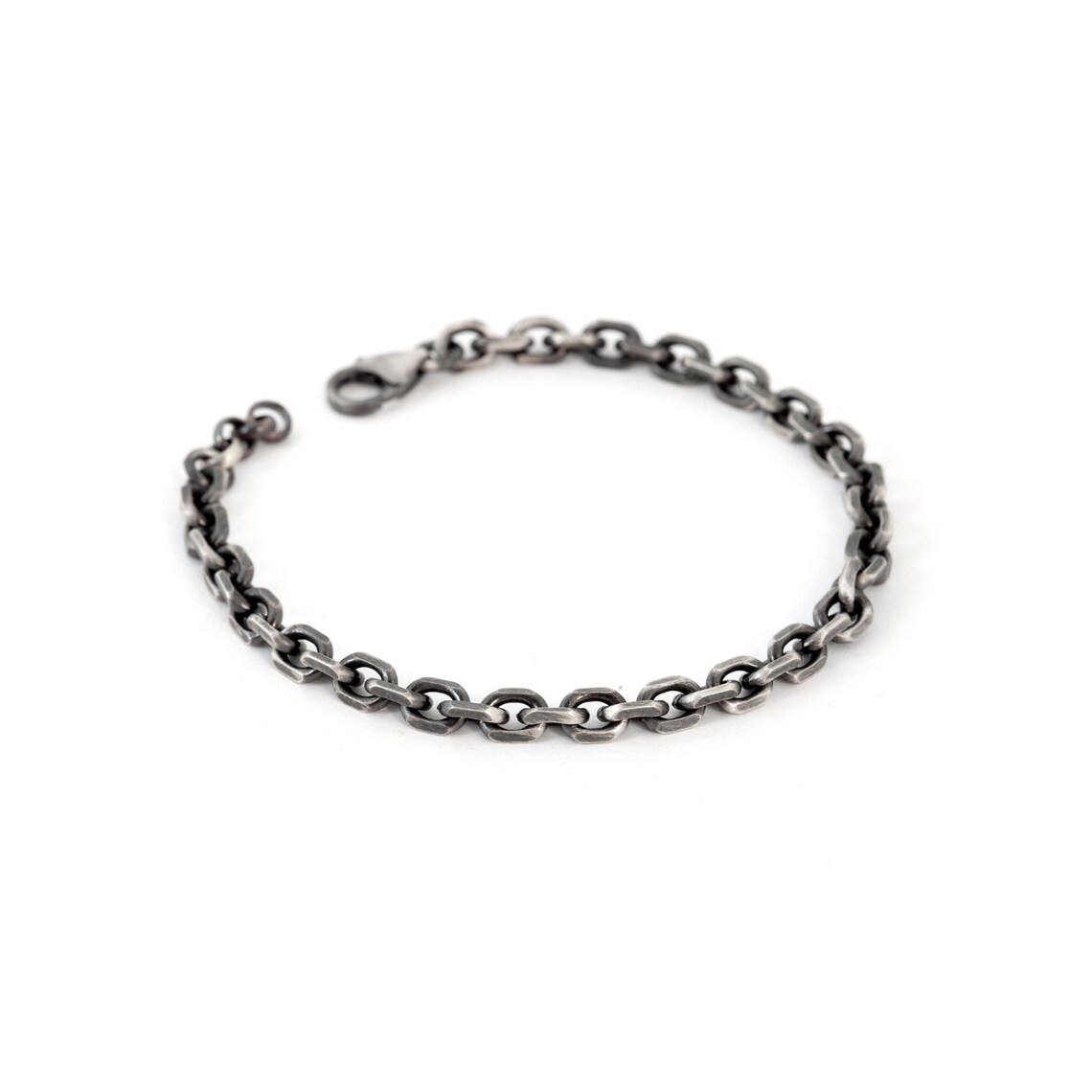 Mens Silver Bracelet 925 Mens Chain Bracelet Sterling Silver Etsy