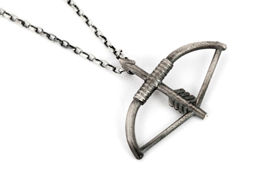 Sterling Silver Bow and Arrow Necklace Bow and Arrow Jewelry Etsy