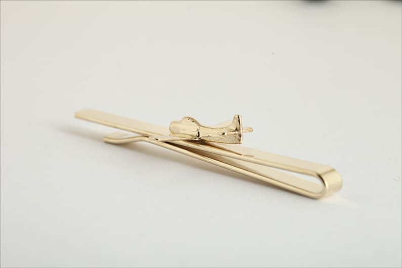 Men gift, pilot gift, airplane jewelry, Men, airplane tie clip, tie bar, tie tac, christmas gifts, aviation jewelry, father's day gift image 3