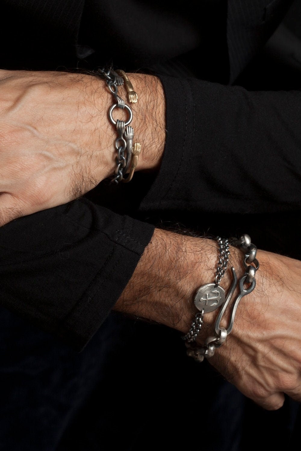 Mens Sterling Silver Bracelet Men 