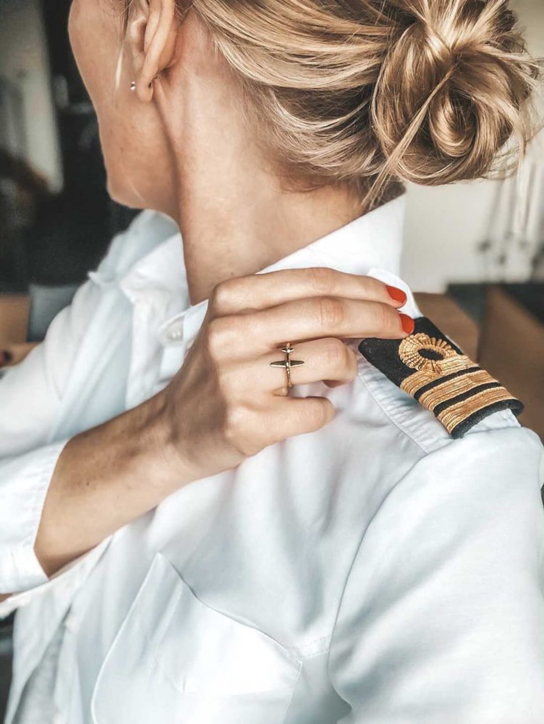 Bague avion en or 14 carats, cadeaux aviation pour femme, cadeaux