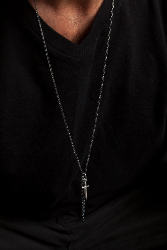 collier argent poignard homme collier argent poignard homme