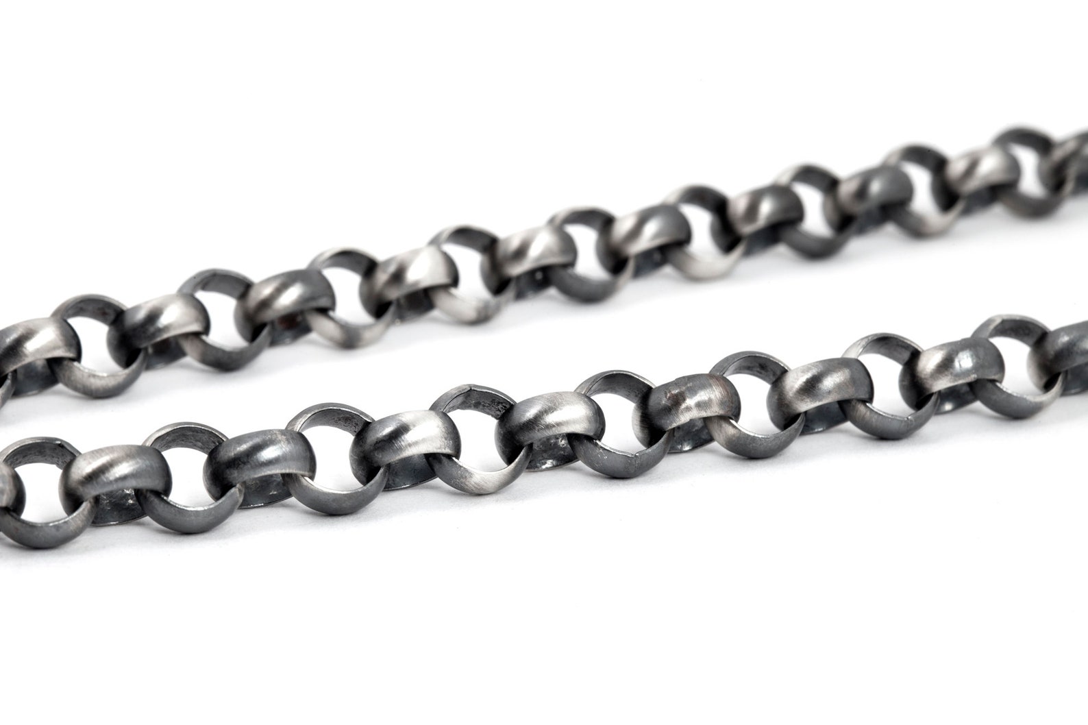 Mens Silver Chain Necklace Mens Thick Sterling Silver Chain Etsy