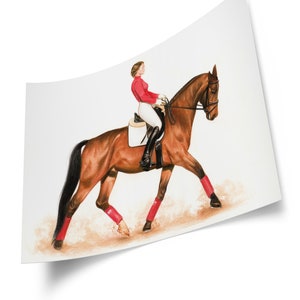 Portrait de cheval DESSIN au crayon de couleur cheval peint cheval dessin de cheval coloré dessin commandé dessiné à la main image 5