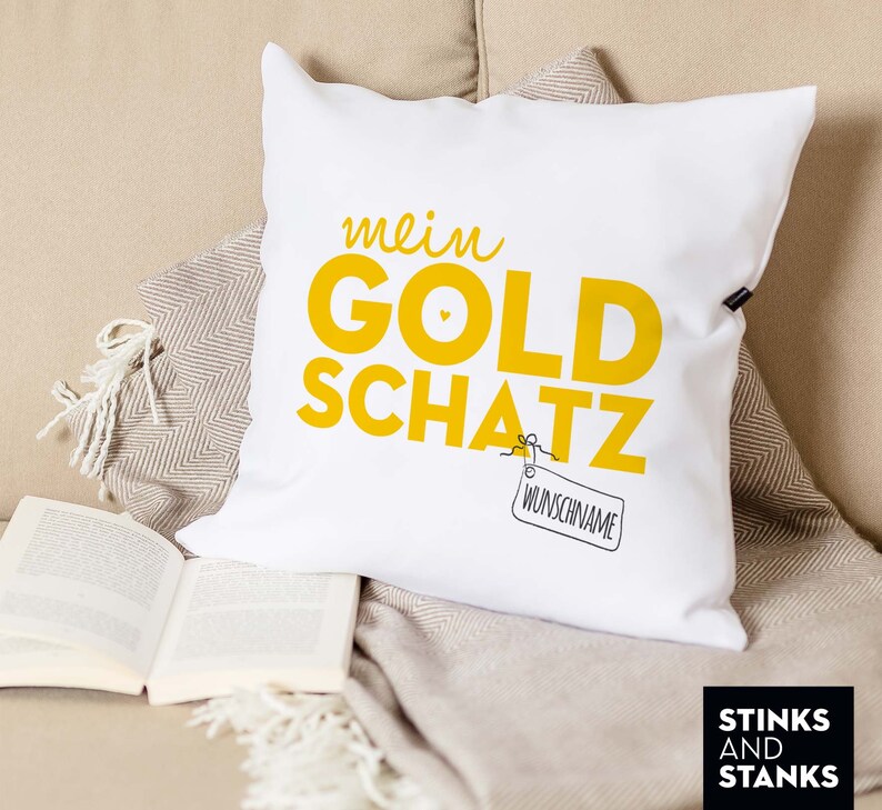 bedruckt Kissen Lieblingsmensch