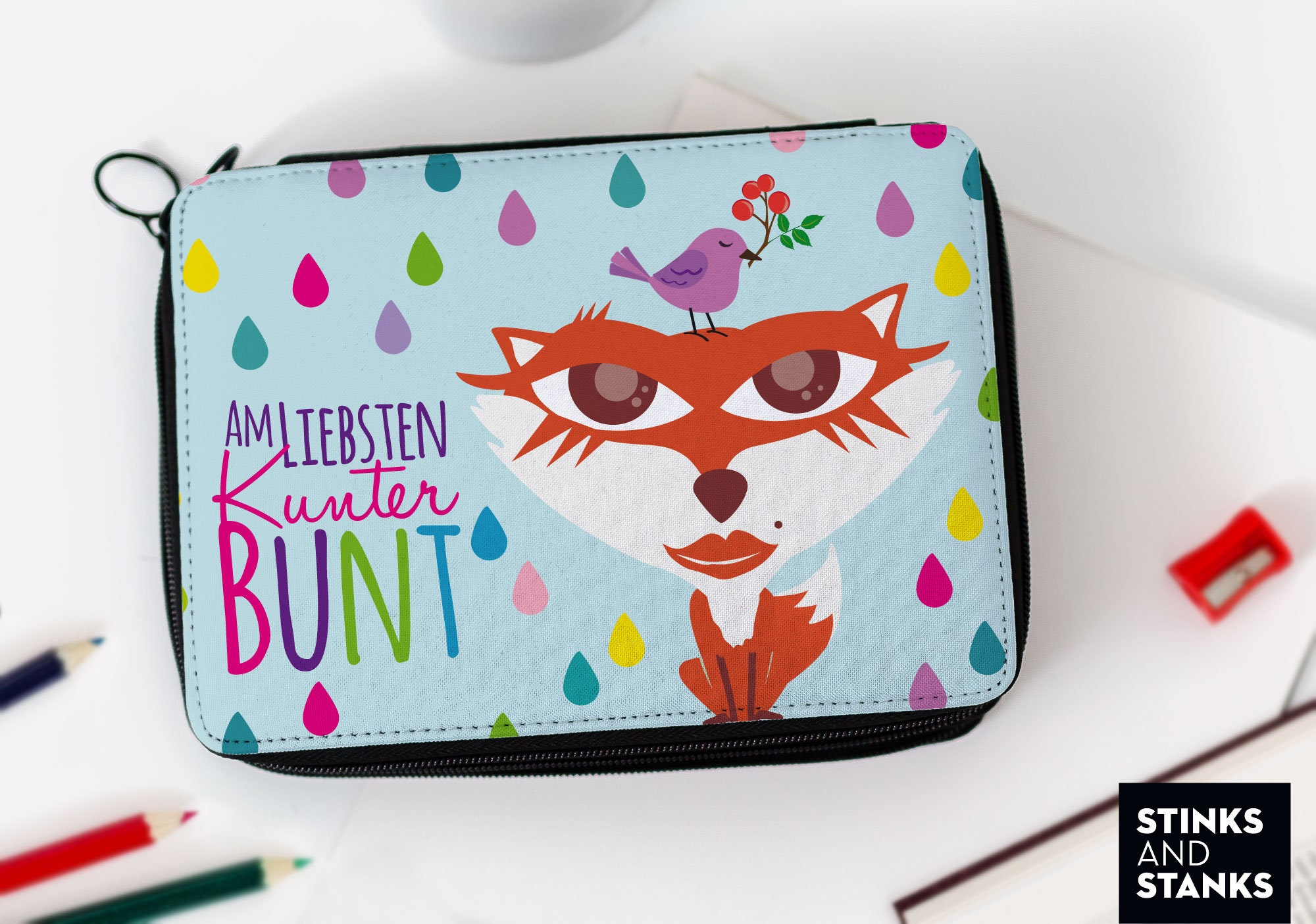 Spring bag Feather pouch Fox Dots FM035