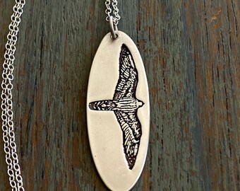 Peregrine Falcon, Birds of Prey, Bird Statement Necklace, Sister Birthday Gift