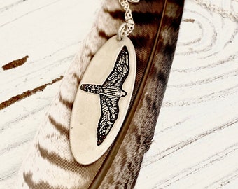 Falcon Necklace, Birds of Prey, Silver necklaces for women,  Mothers Day Gift from Son