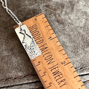 Hooded Goshawk Sterling Silver Necklace: Bird of Prey Jewelry