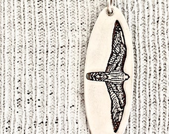 Birds of Prey, Silver Necklace, Flying Bird Necklace, Graduation Gift for Best Friend,