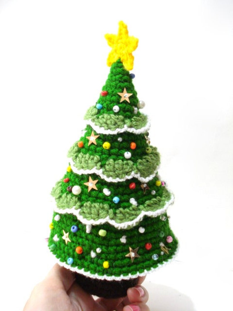 Crochet Christmas Tree Pattern, Crocheted Tree Pattern, Christmas Gifts, Christmas ornaments, Tutorial, diy, pdf, New Year Tree, Toy, Decor image 1