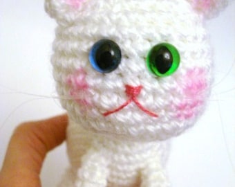 Padrão, Padrão Amigurumi, Padrão de Gato Amigurumi, Gatinho de Crochê, Padrão de Kitty de Crochê Amigurumi, Tutorial