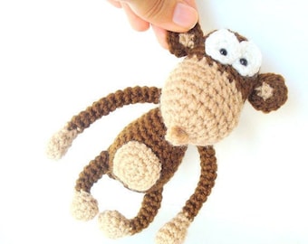 Crochet Monkey, Amigurumi Pattern, plushie animal toy gifts, handmade diy tutorial