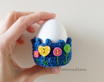 Easter Crochet Egg holder Pattern, Easter Eggwarmer Handmade crocheted Easter Decor, Homewares, Kitchen Decor Easter Gifts, holiday patterns