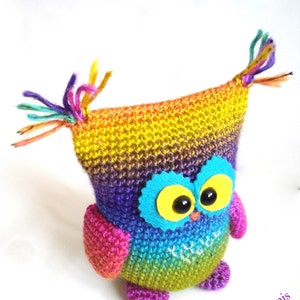 Crochet Pattern, Owl, Instant Download, Crochet tutorial, Crocheted Owly, amigurumi toys, handmade gifts, plush animal image 4