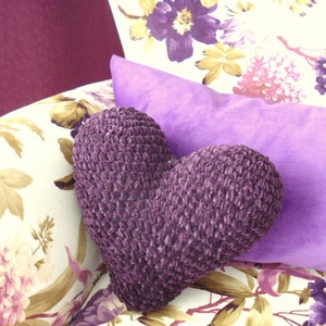Crochet Pattern, Heart Cushion, pillow, Instant Download