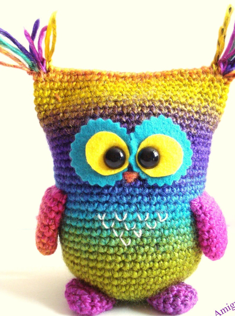 Crochet Pattern, Owl, Instant Download, Crochet tutorial, Crocheted Owly, amigurumi toys, handmade gifts, plush animal image 5