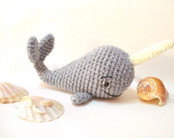PDF Crochet Pattern, Whale Pattern, Crochet Tutorial, Amigurumi Whale Pattern - Crochet Whale Pdf Tutorial, Narwhal