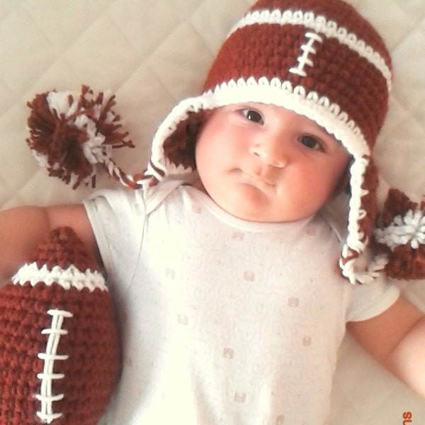 Football Ball Crochet Pattern,  Football Baby gifts Crochet
