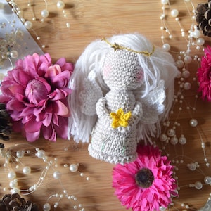 Angel Pattern, Amigurumi doll, Christmas crochet pattern, Baptism gift, guardian angel, crochet doll pattern, amigurumi toys, xmas plush