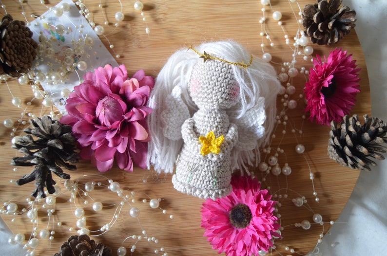 Angel Pattern, Amigurumi doll, Christmas crochet pattern, Baptism gift, guardian angel, crochet doll pattern, amigurumi toys, xmas plush image 1
