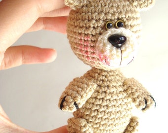 Patron PDF au crochet, motif ours en peluche, tutoriel crochet, motif ours Amigurumi - tutoriel ours au crochet PDF, miniature 3,9 pouces