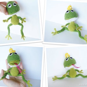 Crochet Pattern, Amigurumi Animal Tutorial, Crocheted Frog, Toys Pattern, Gifts for kids, diy, pdf, instant download, plush pattern, green image 4