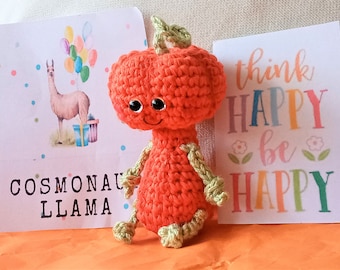 Pumpkin Doll Crochet, amigurumi pattern, Halloween toy tutorial, Thanksgiving gifts, PDF English, Easy beginner crocheted dolls, pumpkinman