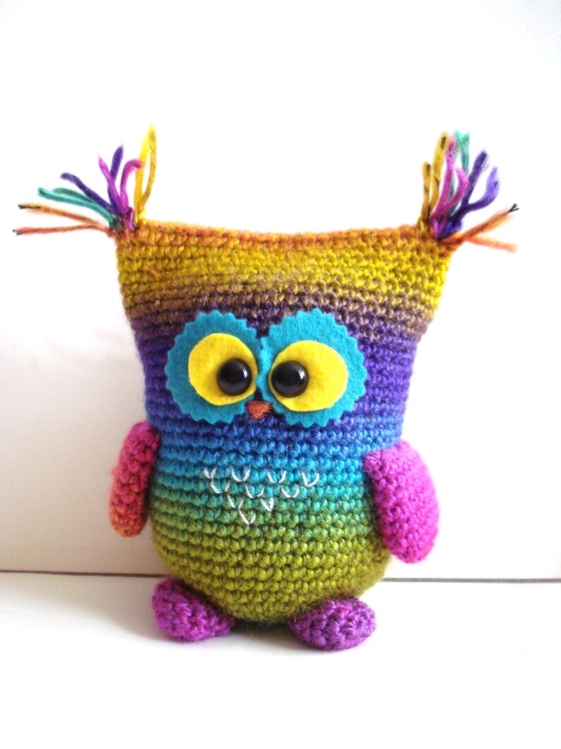 Crochet Pattern, Owl, Instant Download, Crochet tutorial, Crocheted Owly, amigurumi toys, handmade gifts, plush animal image 3