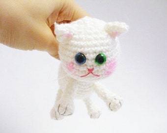 Cute Cat amigurumi crochet Kitty Pattern, pdf kitten tutorial, Cat toy