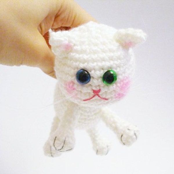 Crochet Cat Amigurumi Pattern, Kitten Toy (PDF Tutorial)