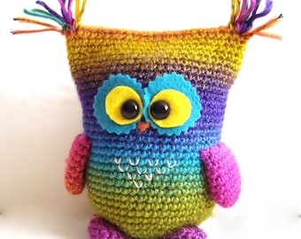 Modello Amigurumi all'uncinetto con gufo, download istantaneo, tutorial all'uncinetto, gufo all'uncinetto, regalo per bambini, modello giocattolo gufo amigurumi, tutorial peluche