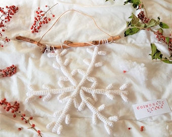 Snowflake Wall hanging Crochet pattern, Christmas decoration, Amigurumi Winter Crochet tutorial, home decoration, pdf file, nursery decor