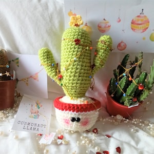 Christmas Tree Crochet Pattern, New Year Amigurumi, Christmas Ornaments, Cactus, New Year tree, Christmas decorations, crochet amigurumi toy