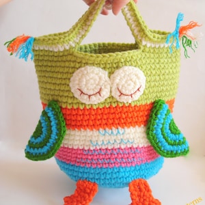 Crochet Bag Pattern Girls Purse, INSTANT DOWNLOAD PDF, Crochet Owl Purse Pattern Bag Girls Handbag