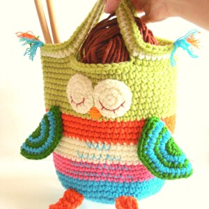 Crochet Bag Pattern Girls Purse, INSTANT DOWNLOAD PDF, Crochet Owl Purse Pattern Bag Girls Handbag image 2