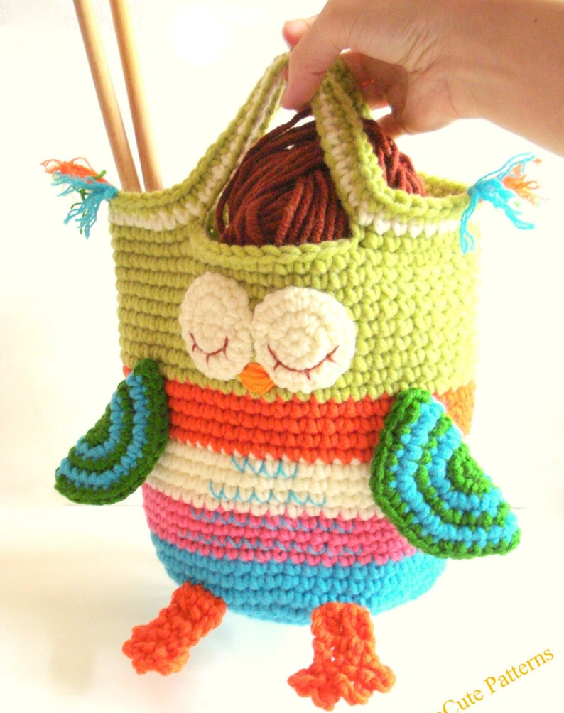 Crochet Bag Pattern Girls Purse, INSTANT DOWNLOAD PDF, Crochet Owl Purse Pattern Bag Girls Handbag image 2