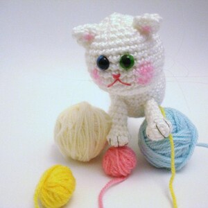 Kitty Amigurumi Muster, Amigurumi Katze Muster, Häkeln Kätzchen, Amigurumi Häkeln Kitty Muster, Anleitung Haustier Freund, Geschenke für Kinder