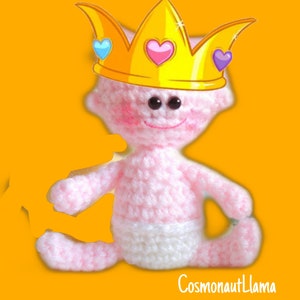 Crocheted Doll Pattern, Baby Crochet Pattern, Amigurumi Baby Doll Tutorial, Crafts for kids