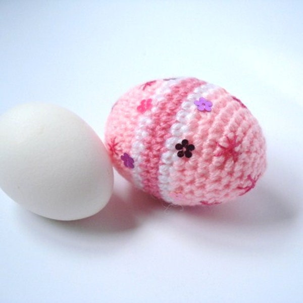 Crochet Amigurumi Style Easter Egg - Pink