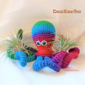 Deutsche, Octopus, German Version, Amigurumi Crochet  Pattern, Cute sea animal toys tutorial, PDF, gift ideas, Häkelanleitung, sea creatures