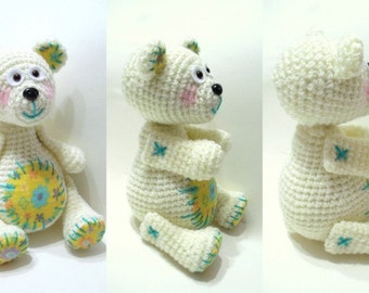 Bear Pattern, Amigurumi Teddy Bear Pattern, Crochet Teddy Bear Pdf Tutorial,  Crochet Tutorial, Patterns, PDF, animal toy, plushie