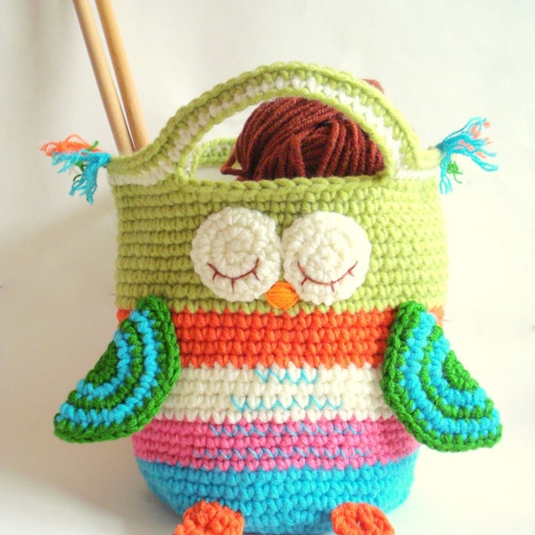 Crochet Bag Pattern Girls Purse, INSTANT DOWNLOAD PDF, Crochet Owl Purse Pattern Bag Girls Handbag