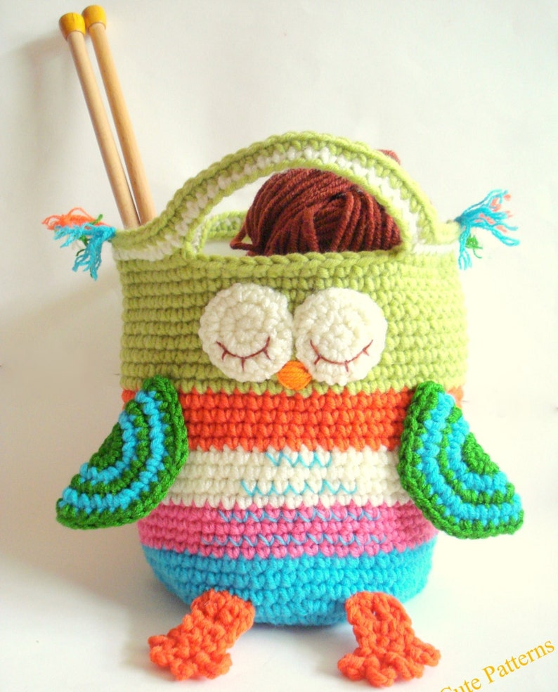 Crochet Bag Pattern Girls Purse, INSTANT DOWNLOAD PDF, Crochet Owl Purse Pattern Bag Girls Handbag image 1