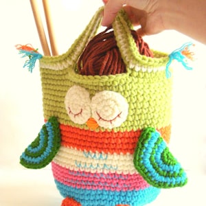 Basket Owl Crochet Pattern Storage Basket Storage Bin Large Crochet Basket Crochet Owl Basket Pattern Storage Containers Home Decor Gift