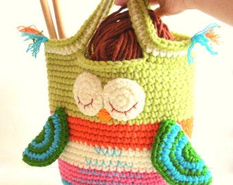 Basket Owl Crochet Pattern Storage Basket Storage Bin Large Crochet Basket Crochet Owl Basket Pattern Storage Containers Home Decor Gift