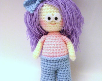 Doll Pattern, Amigurumi, Crochet Toy, Amigurumi Girl Pattern, PDF Crocheted Pattern, Tutorial, Instant Download, Handmade doll, gifts