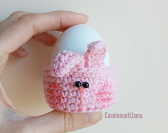 Bunny Eggholder Crochet Pattern, Amigurumi Easter Egg warmer Rabbit, Easter egg, breakfast decoration, table decor, egg cover, animal basket