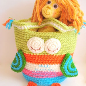 Crochet Bag Pattern Girls Purse, INSTANT DOWNLOAD PDF, Crochet Owl Purse Pattern Bag Girls Handbag image 3